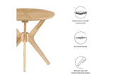 EEI-6558-OAK Crossroads 24" Round Wood Side Table By Modway