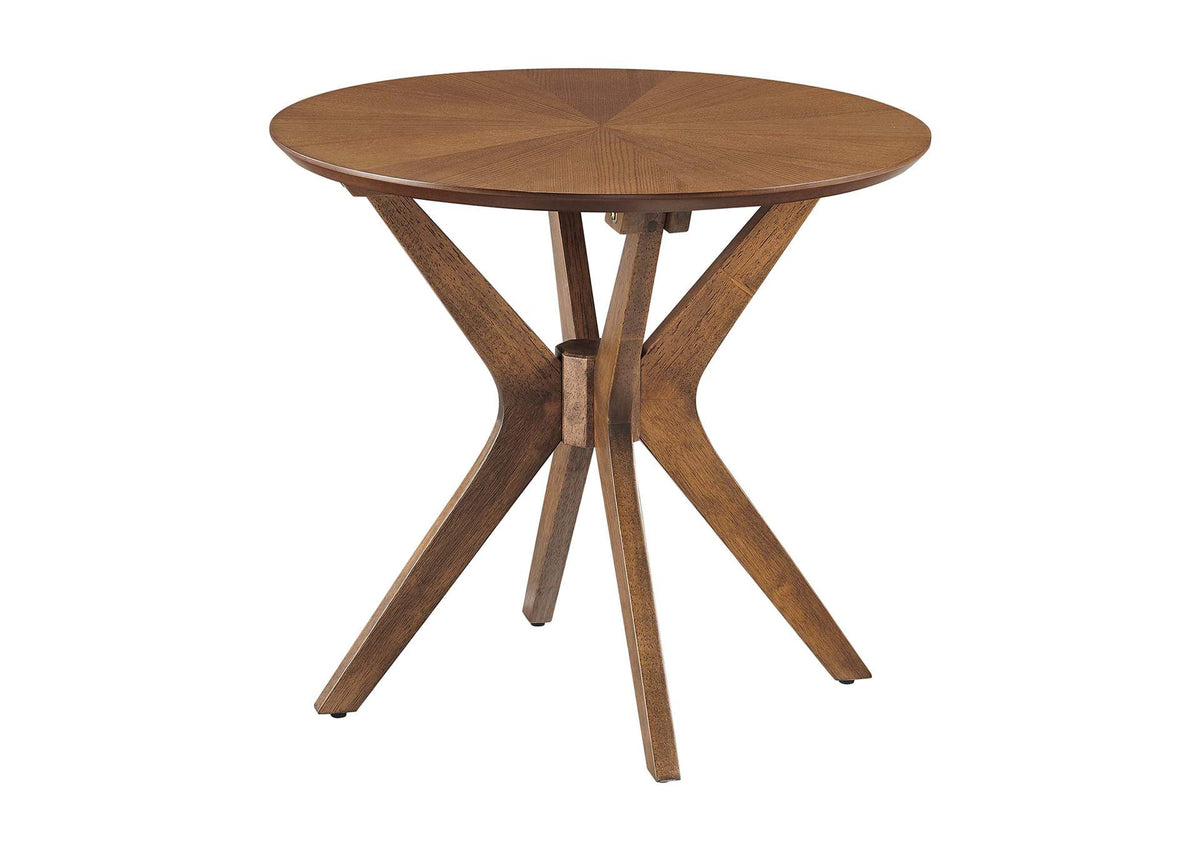EEI-6558-WAL Crossroads 24" Round Wood Side Table By Modway