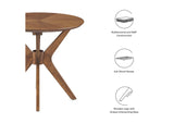 EEI-6558-WAL Crossroads 24" Round Wood Side Table By Modway