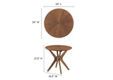 EEI-6558-WAL Crossroads 24" Round Wood Side Table By Modway