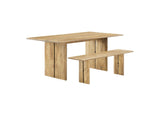 EEI-6559-OAK Amistad 72" Wood Dining Table And Bench Set By Modway