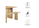 EEI-6559-OAK Amistad 72" Wood Dining Table And Bench Set By Modway