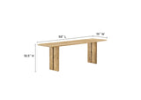 EEI-6559-OAK Amistad 72" Wood Dining Table And Bench Set By Modway