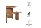 EEI-6559-WAL Amistad 72" Wood Dining Table And Bench Set By Modway