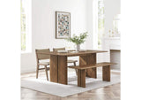 EEI-6559-WAL Amistad 72" Wood Dining Table And Bench Set By Modway