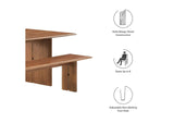 EEI-6560-WAL Amistad 86" Wood Dining Table And Bench Set By Modway