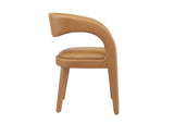 EEI-6561-TAN Pinnacle Vegan Leather Dining Chair Set Of 2 By Modway