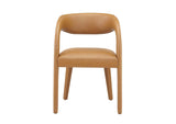 EEI-6561-TAN Pinnacle Vegan Leather Dining Chair Set Of 2 By Modway