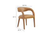 EEI-6561-TAN Pinnacle Vegan Leather Dining Chair Set Of 2 By Modway