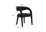 EEI-6562-BLK Pinnacle Boucle Upholstered Dining Chair Set Of 2 By Modway