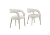 EEI-6562-IVO Pinnacle Boucle Upholstered Dining Chair Set Of 2 By Modway