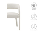 EEI-6562-IVO Pinnacle Boucle Upholstered Dining Chair Set Of 2 By Modway