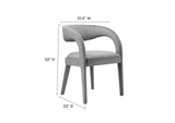 EEI-6563-GRY Pinnacle Performance Velvet Dining Chair Set Of 2 By Modway