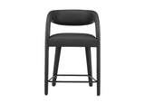 EEI-6564-BLK-BLK Pinnacle Vegan Leather Counter Stool Set Of 2 By Modway