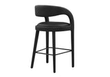 EEI-6567-BLK-BLK Pinnacle Vegan Leather Bar Stool Set Of 2 By Modway