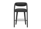 EEI-6567-BLK-BLK Pinnacle Vegan Leather Bar Stool Set Of 2 By Modway