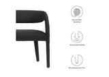 EEI-6571-BLK Pinnacle Boucle Fabric Accent Bench By Modway