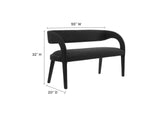 EEI-6571-BLK Pinnacle Boucle Fabric Accent Bench By Modway