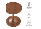 EEI-6573-WAL Lina Round Wood Side Table By Modway