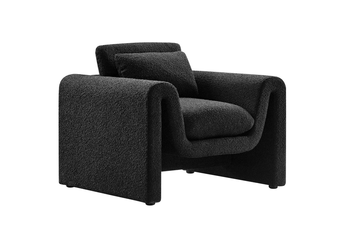 EEI-6575-BLK Waverly Boucle Upholstered Armchair By Modway