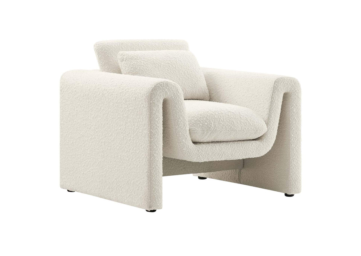 EEI-6575-IVO Waverly Boucle Upholstered Armchair By Modway