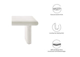 EEI-6578-WHI Relic Concrete Textured Coffee Table By Modway