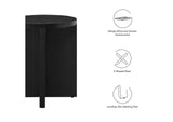 EEI-6579-BLK Silas Round Wood Side Table By Modway
