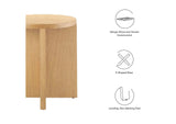 EEI-6579-NAT Silas Round Wood Side Table By Modway