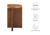 EEI-6579-WAL Silas Round Wood Side Table By Modway