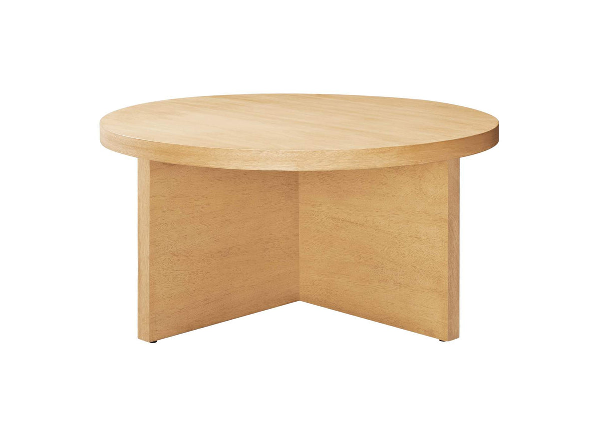 EEI-6580-NAT Silas Round Wood Coffee Table By Modway