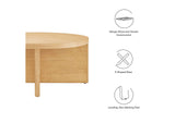 EEI-6580-NAT Silas Round Wood Coffee Table By Modway