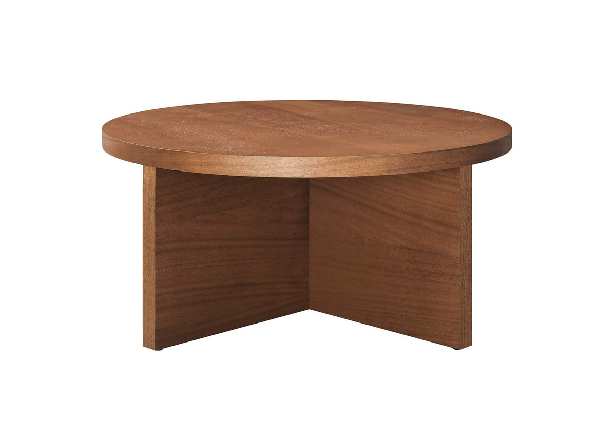 EEI-6580-WAL Silas Round Wood Coffee Table By Modway