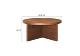 EEI-6580-WAL Silas Round Wood Coffee Table By Modway