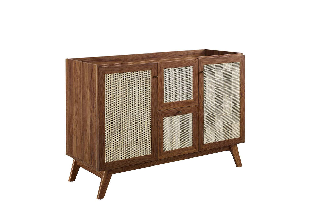 EEI-6589-WAL Soma 48" Single Or Double Sink Compatible Bathroom Vanity Cabinet - Sink Basin Not Included - By Modway