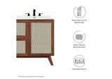EEI-6589-WAL Soma 48" Single Or Double Sink Compatible Bathroom Vanity Cabinet - Sink Basin Not Included - By Modway