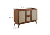 EEI-6589-WAL Soma 48" Single Or Double Sink Compatible Bathroom Vanity Cabinet - Sink Basin Not Included - By Modway
