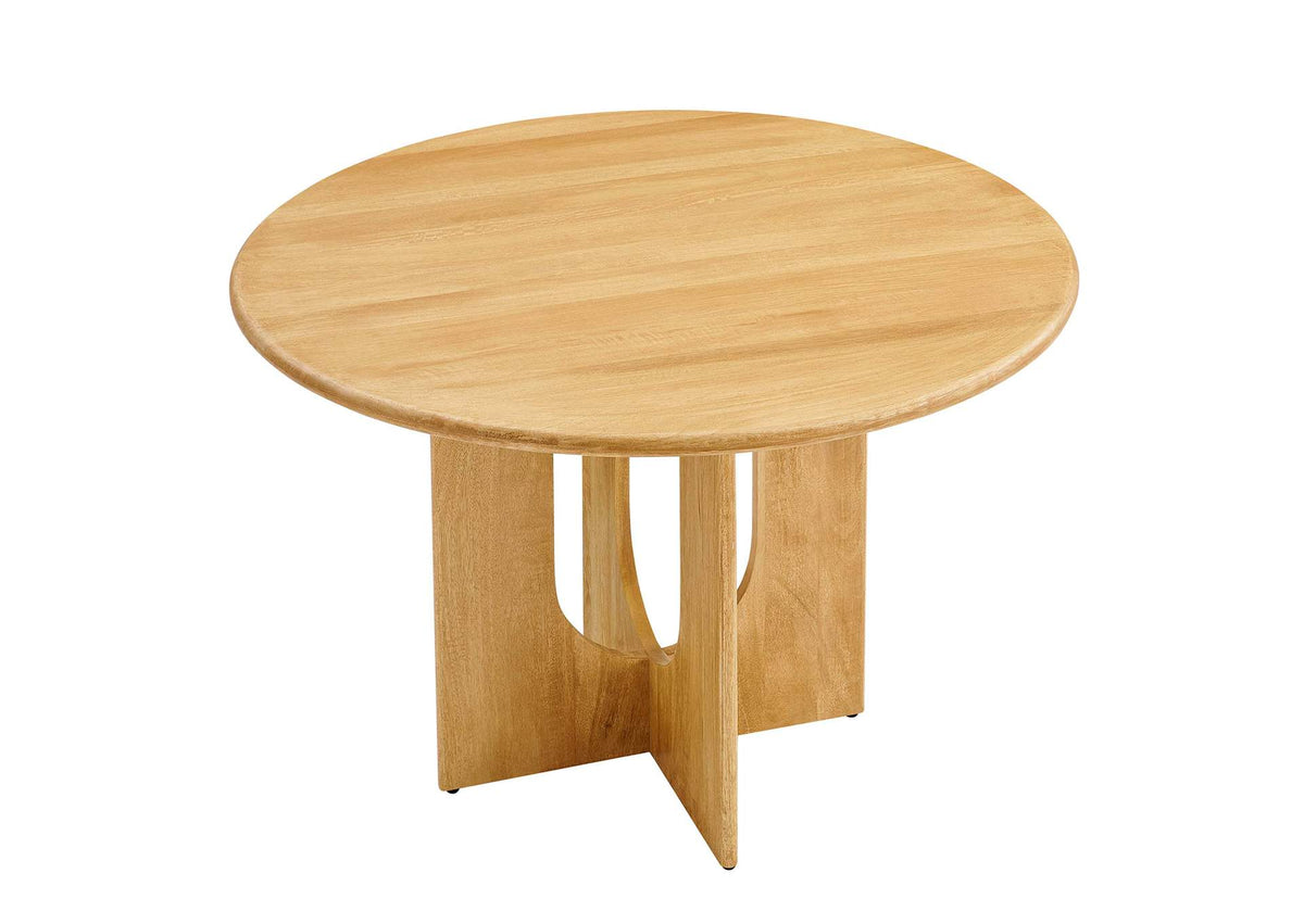 EEI-6592-OAK Rivian Round 48" Wood Dining Table By Modway