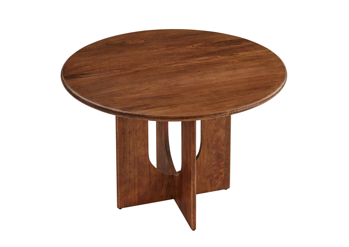EEI-6592-WAL Rivian Round 48" Wood Dining Table By Modway