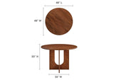 EEI-6592-WAL Rivian Round 48" Wood Dining Table By Modway