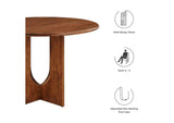 EEI-6592-WAL Rivian Round 48" Wood Dining Table By Modway