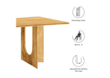EEI-6593-OAK Rivian Rectangular 70" Wood Dining Table By Modway