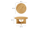 EEI-6594-OAK Rivian Round 34" Coffee Table By Modway