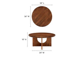 EEI-6594-WAL Rivian Round 34" Coffee Table By Modway