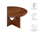 EEI-6594-WAL Rivian Round 34" Coffee Table By Modway