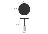 EEI-6605-WHI-BLK Lyric Round Side Table By Modway