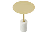 EEI-6605-WHI-BRA Lyric Round Side Table By Modway