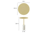 EEI-6605-WHI-BRA Lyric Round Side Table By Modway