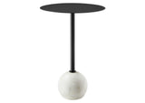 EEI-6606-WHI-BLK Aliza Round White Marble Side Table By Modway