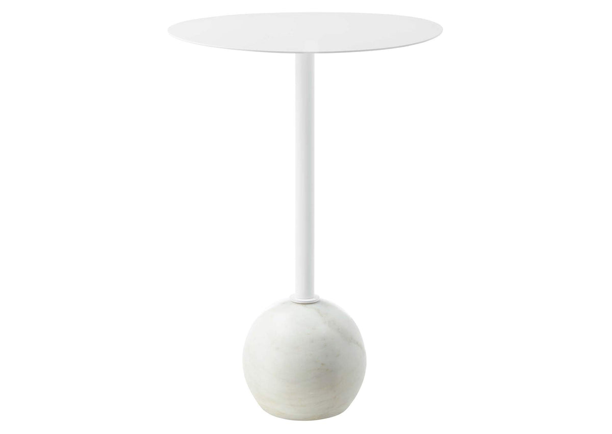 EEI-6606-WHI-WHI Aliza Round White Marble Side Table By Modway