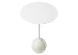 EEI-6606-WHI-WHI Aliza Round White Marble Side Table By Modway